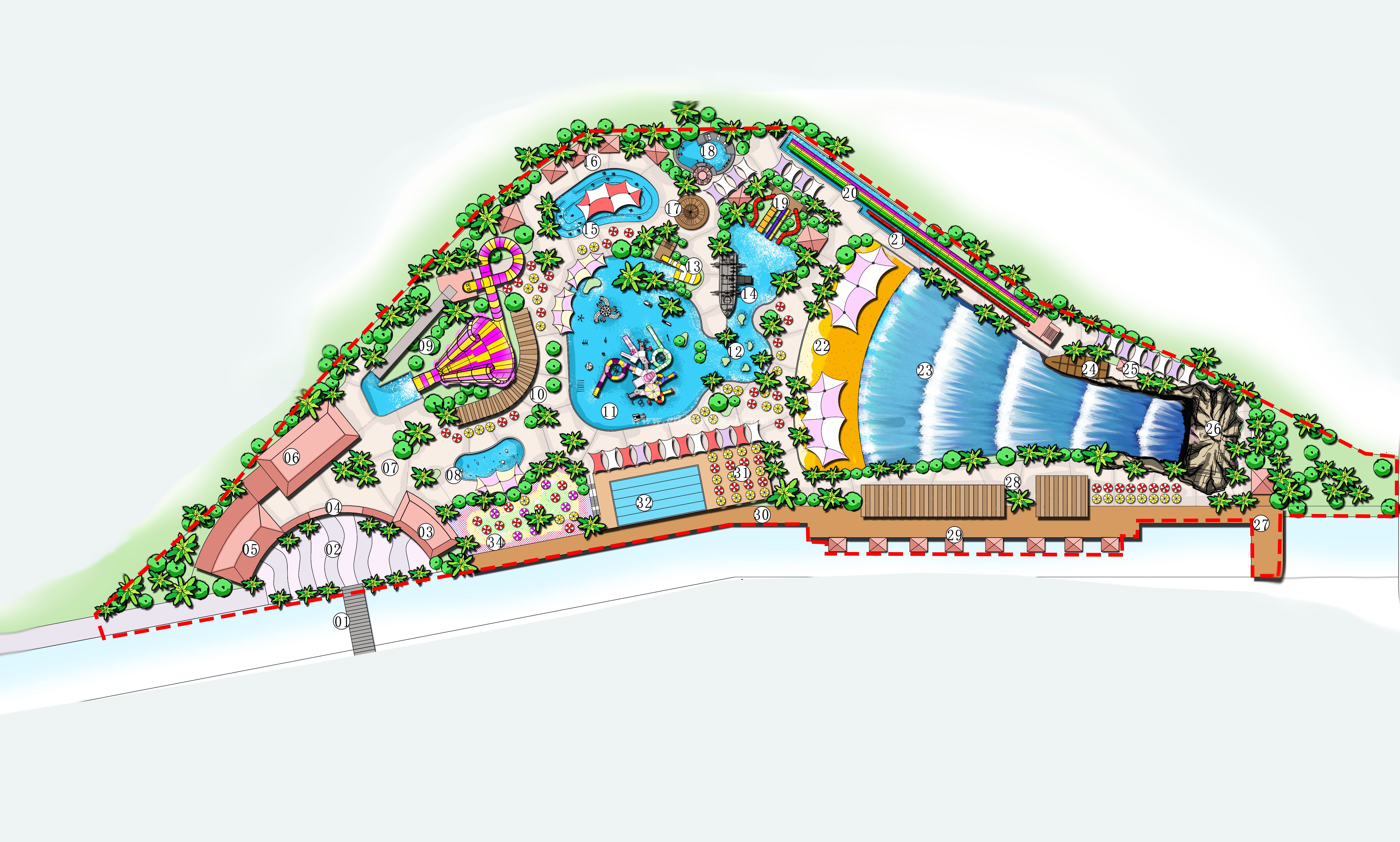 aquapark design 23000sqm