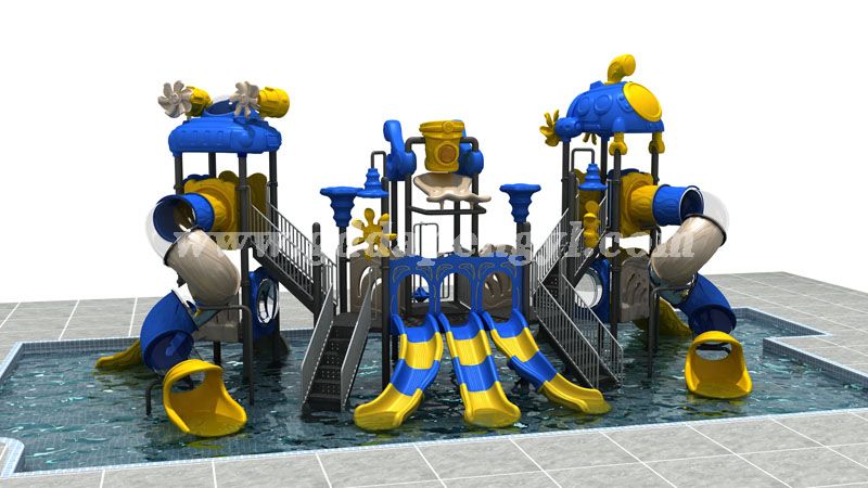 LLDPE Water park kids water play structures, Popular water slides in Middle Eastern countries DP-RT0